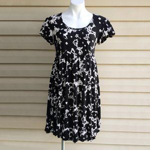 Apt 9 Bubble Hem Floral Print Stretchy Dress S